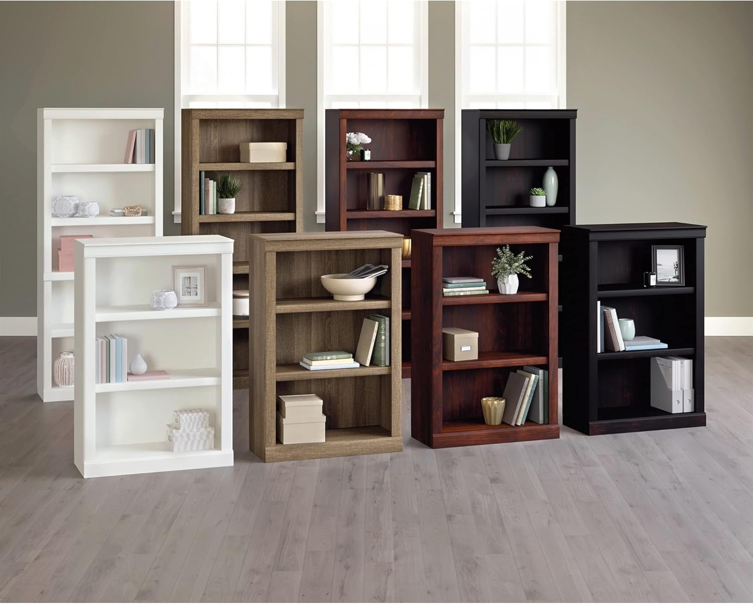 Realspace® 45"H 3-Shelf Bookcase, Arctic White