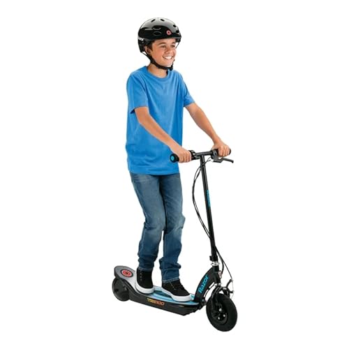 Razor Power Core E100 Electric Scooter - 100w Hub Motor, 8" Air-Filled Tire, Up to 11 mph and 60 min Ride Time, for Kids Ages 8 and Up