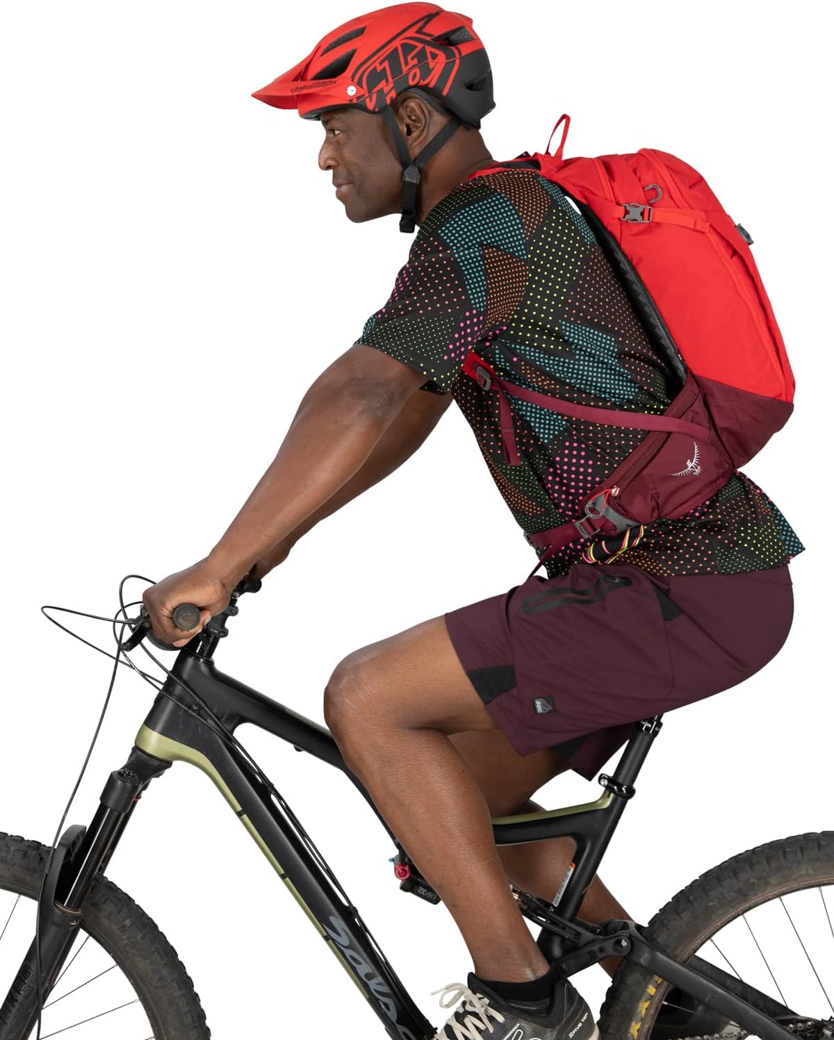 Osprey Siskin 12L Men's Biking Backpack with Hydraulics Reservoir, Ultimate Red