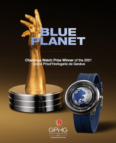 CIGA Design Mechanical Automatic Watch Blue Planet U Series Stainless Steel/Titanium/Ceramics Case Sapphire Crystal Fluororubber/Ceramics Strap Watches Gifts for Men and Women