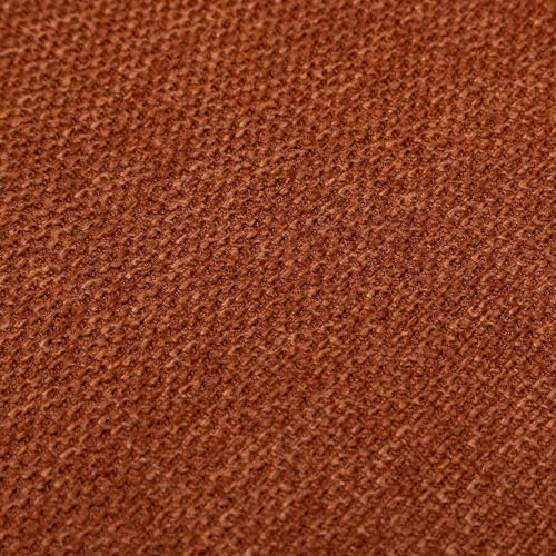 26" Rattan Bar Stools Set of 2, Linen Fabric Counter Height Swivel Barstools with Rattan Backrest and Wooden Legs,Armless Mid Century Modern Bar Chairs for Kitchen/Dining Room,Cafe Brown