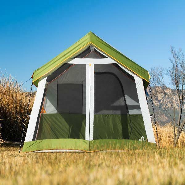 Ozark Trail 8-Person Family Cabin Camping Tent with Screen Porch and Carry Bag