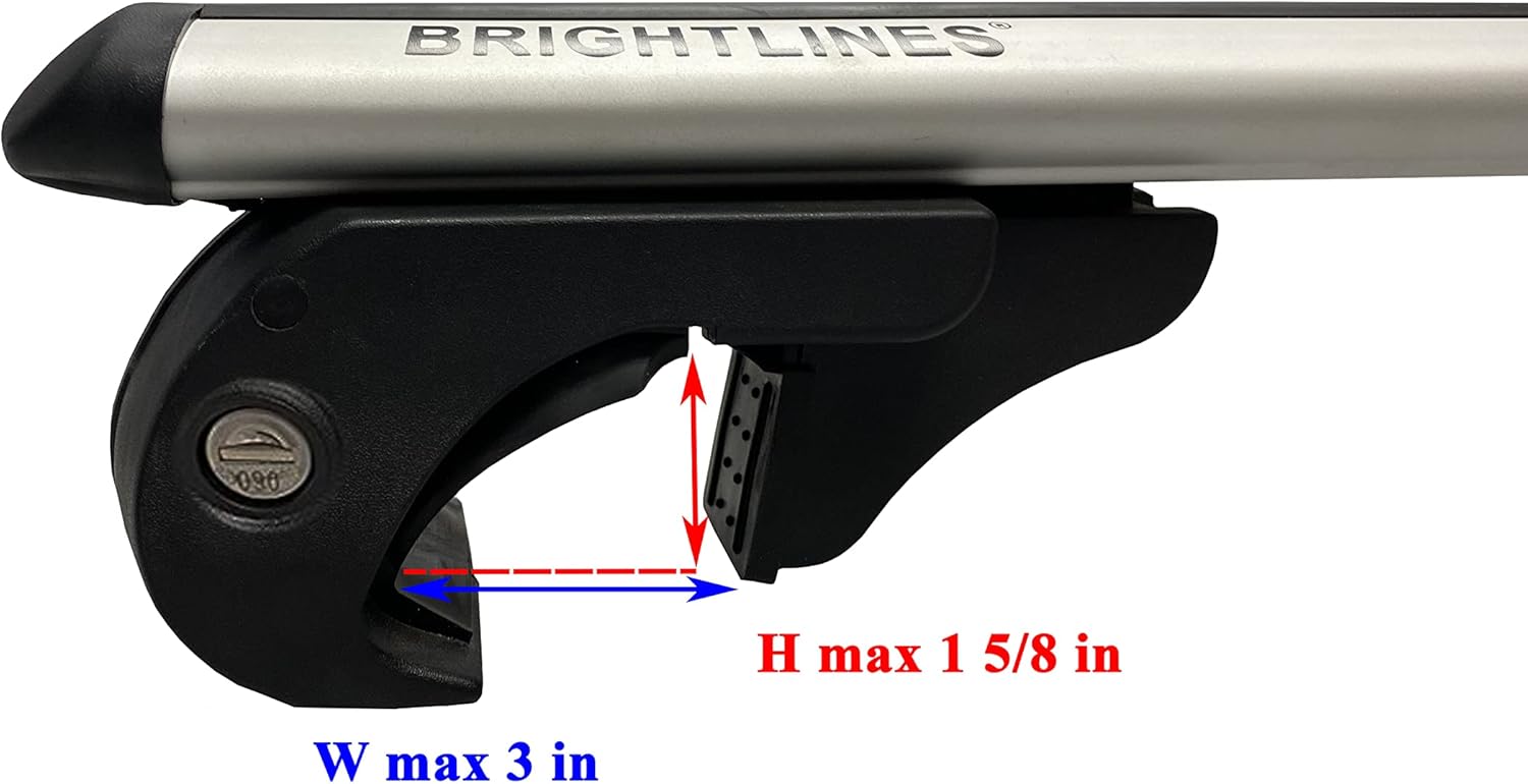 BRIGHTLINES Cross Bars Roof Luggage Bars Roof Racks Compatible with 2014-2022 Jeep Cherokee