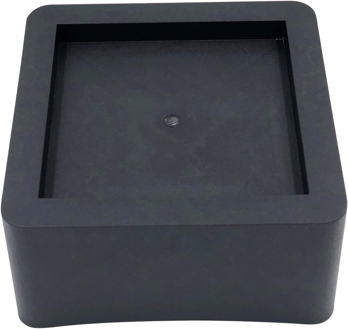 DuraCasa 3 Inch Bed Risers - Fits Huge 5.5 Inch Bed or Furniture Post, Creates an Additional 3 Inches of Height or Storage! Heavy-Duty Table, Chair, Desk or Sofa Riser (4, 3 Inch Black)