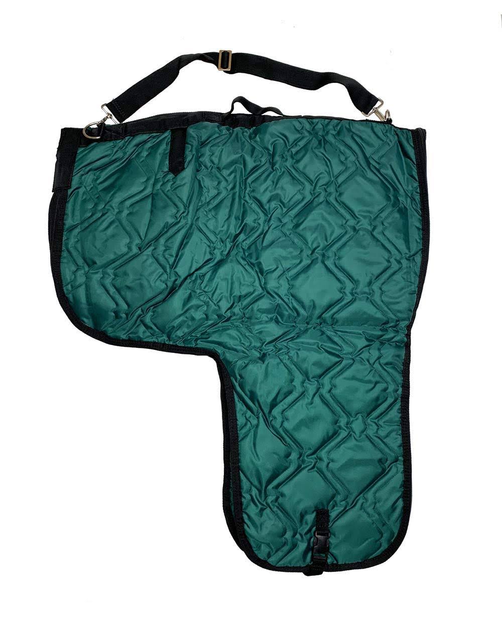 Western Horse Saddle Carrier Cover Bag Large Poly Fill 420D Padded Green