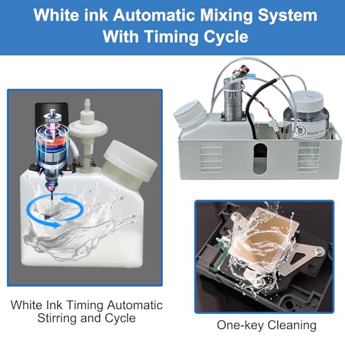 DTF Printer Machine - with XP600 Printhead, Faster Speed Higher Resolution 5760 * 1440dpi, T Shirt Printer DTF Transfer Machine with Roll Feeder, White Ink Mixing System (L8050)