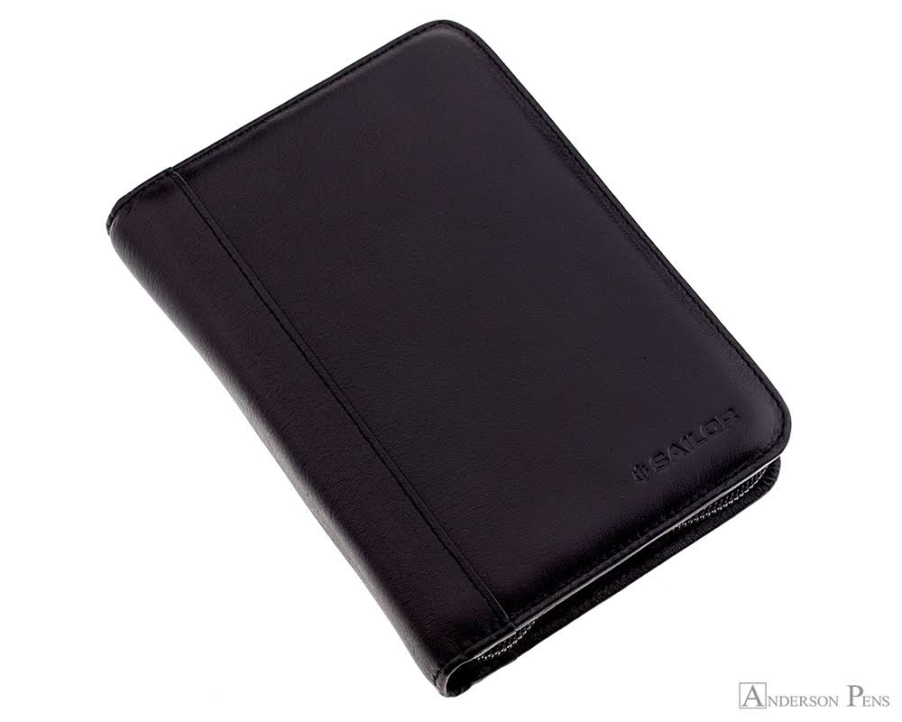 Sailor Leather Pen Case - 5 Pen - Black