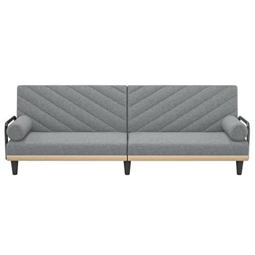 Sofa Bed with Armrests Light Gray Fabric,Versatile Convertible Sofa Bed for Comfortable Living and Overnight Stays Sofas & Couches for Living Room