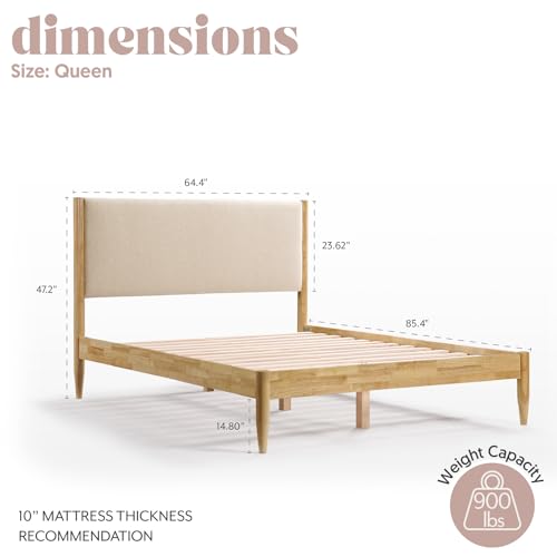 DG Casa Reign Queen Bed Boucle Platform, A2-Taupe