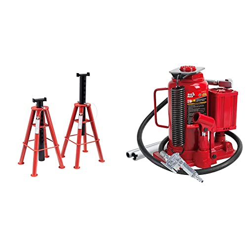 Sunex 1410 10-Ton, High Height, Pin Type, Jack Stands, Pair