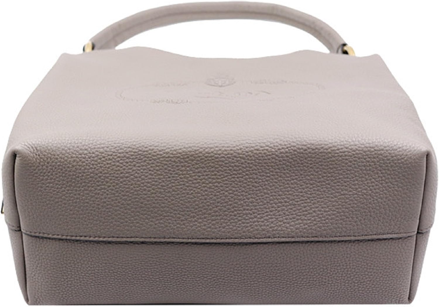 Prada Women's Vitello Daino Grey Leather Satchel Bag Handbag 1BC051