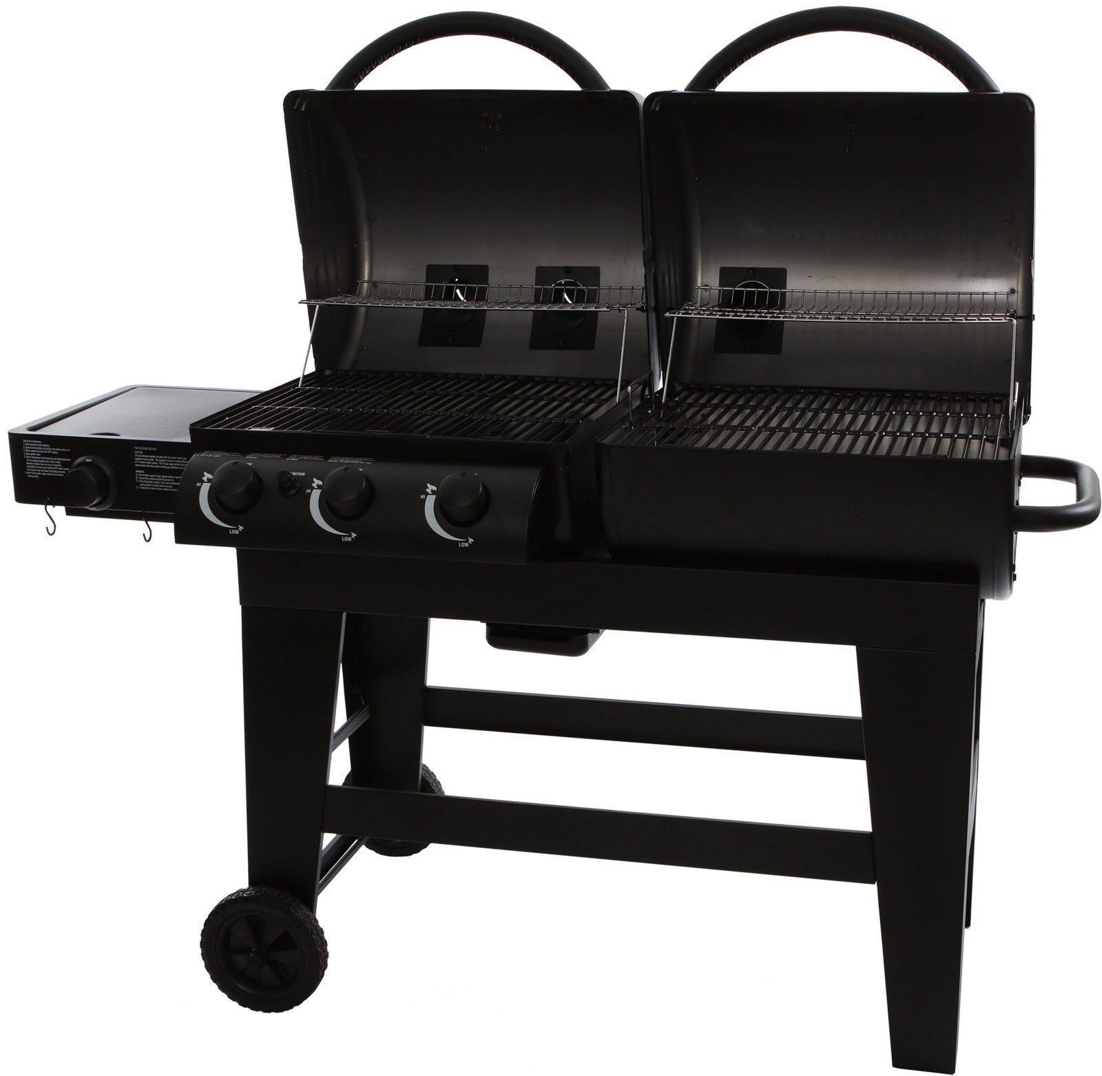 Char-Griller Dual Function Gas u0026 Charcoal Grill Black E5072