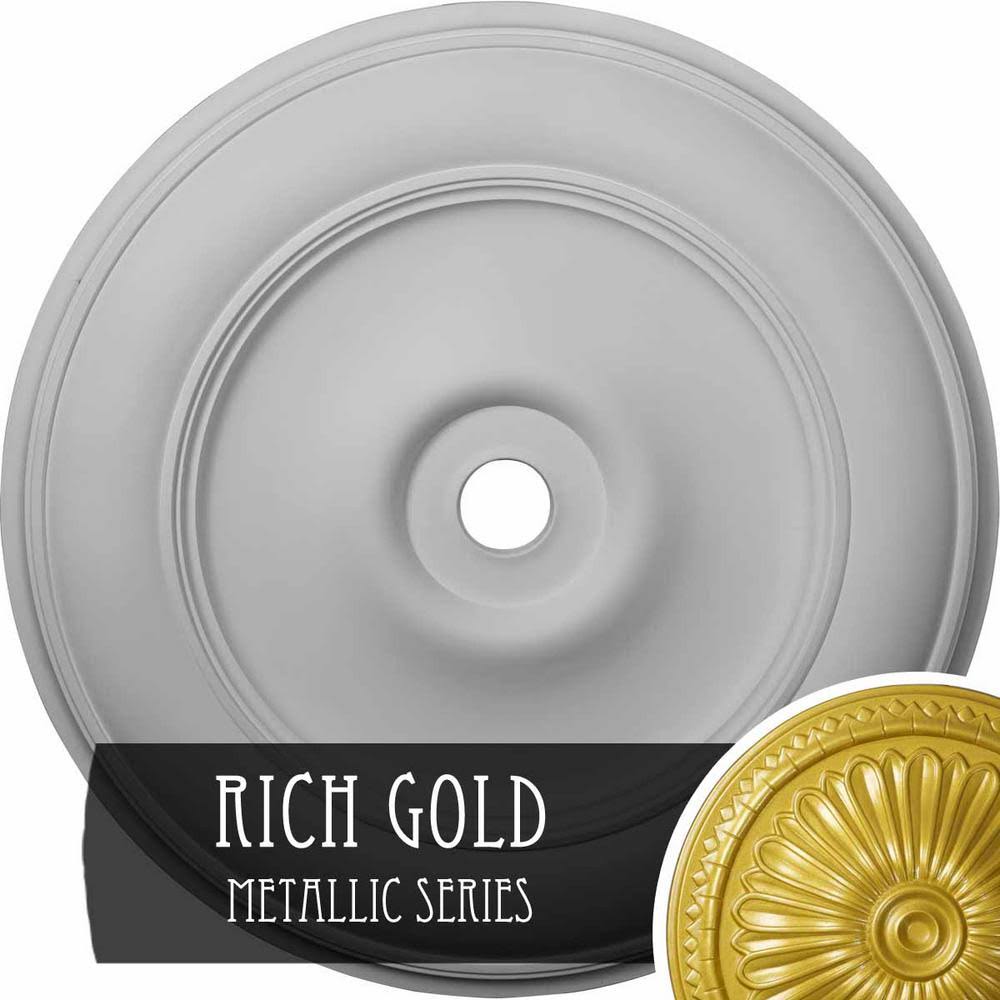 44 1/2x22OD x 4x22ID x 4 P Classic Ceiling Medallion (Rich Gold)