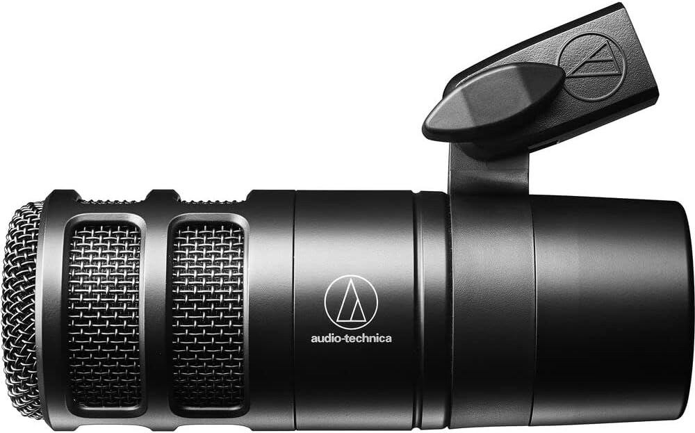 Audio Technica AT2040 Mic 20 Series Front Address Dynamic Mic + Tripod Base Mic Stand with Boom + Pop Filter + Microphone Cable - Top Value