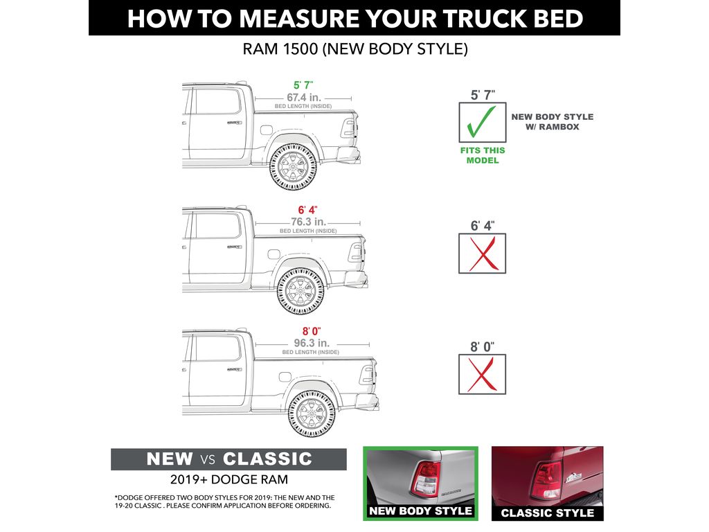 Roll-N-Lock by RealTruck M-Series Retractable Truck Bed Tonneau Cover Compatible with Select 2019-2023 Dodge Ram 1500 w/RamBox w/ Multi-Function (Split) Tailgate 5' 7" Bed (67.4")