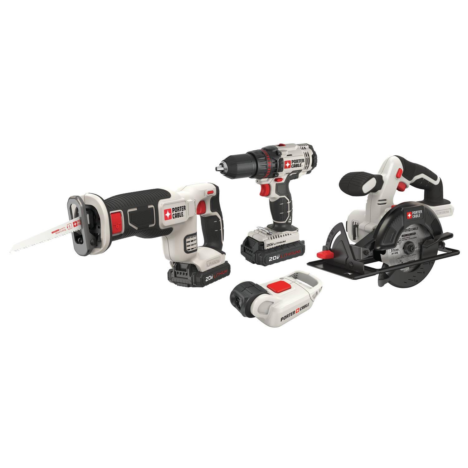 Porter-Cable PCCK616L4 20V Max Lithium Ion 4-Tool Combo Kit