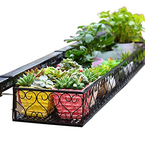 Hanging Basket Flower Stand, Rust Potted Plant, Plant Display Stand, Metal Flower Pot Shelf, Can Be Hung On Balcony, Railing, Terrace, Garden