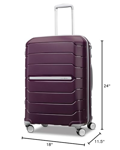 Samsonite Freeform 21-Inch Hardside Carry-On Luggage - Hardshell Carry-On Suitcase - TSA, Airline-Approved - Expandable Hard Shell, Smooth Rolling Spinner Wheels for Lightweight Travel - Navy