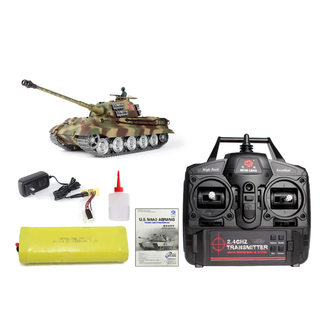 1/16 German Henschel Tiger King Battle Tank 2.4G 360° Rotation Military Tank