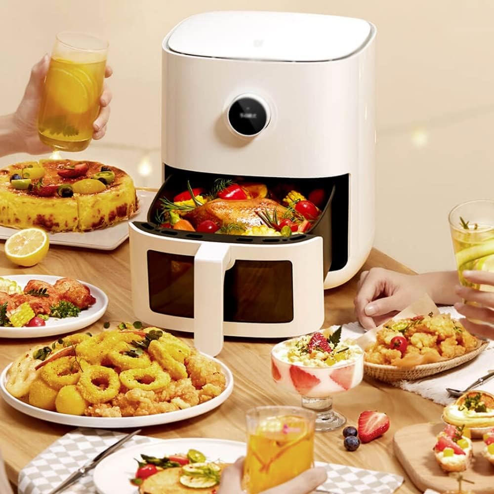 Smart Air Fryer Pro 4L Hot Oven Cooker Nonstick Coating 24H Intelligent Appointment OLED Screen Commemoration Day