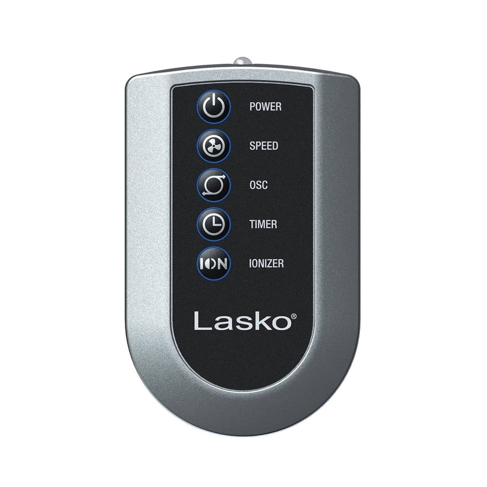 Lasko 2505 36-Inch Remote Control Tower Fan with Ionizer Black