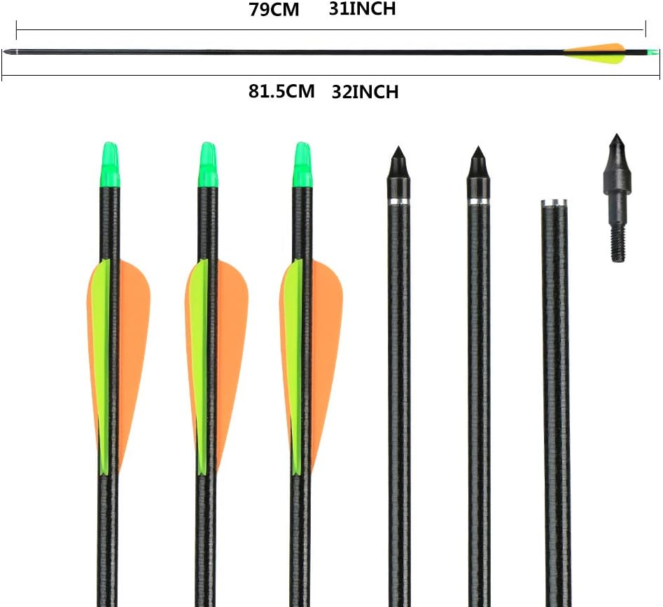 TOPARCHERY Archery 57" Takedown Youth Recurve Bow and Arrow Set Long Bow Kit with 6pcs Fiberglass Arrows for Beginner Teenagers Right Left Hand Black - Draw Weight 20lbs- 40lbs Pack of 2