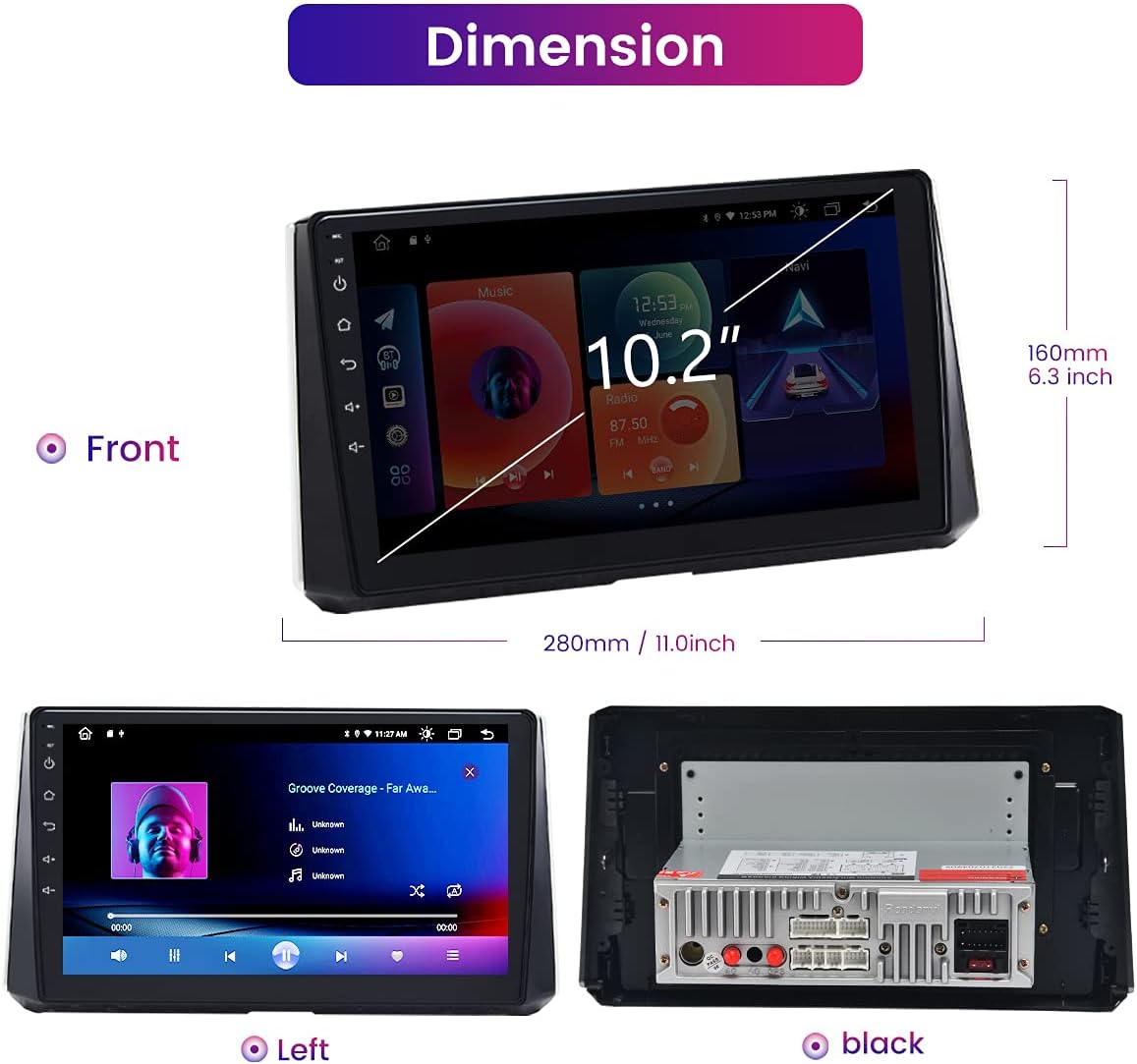 Roadanvi for Toyota Corolla 2019 2020 Car Stereo Radio for Car Navigation Carplay Android Auto Bluetooth 1280x720 IPS Touch Screen 4GB+64GB