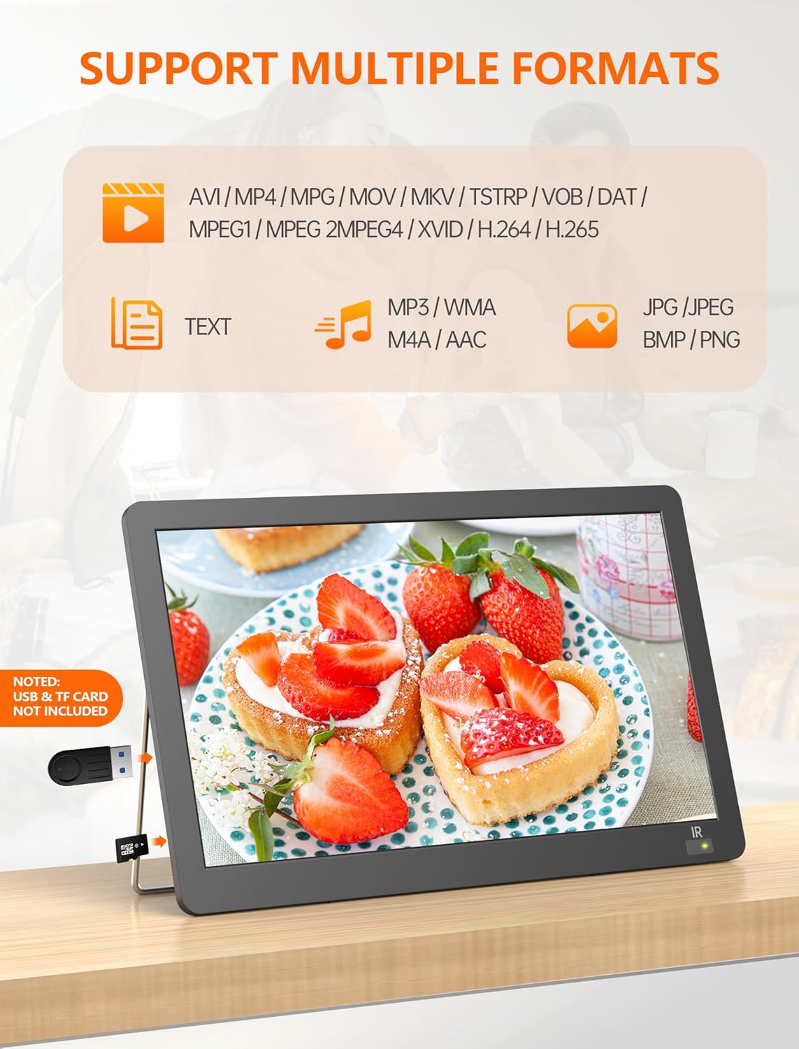 Desobry 14.2" Small TV, Portable TV with Antenna, Mini TV LCD Monitor 1080P with Digital ATSC Tuner, Battery Operated TV for Camping Travel Kitchen, Support HDMI, AV, USB Input, Remote Control