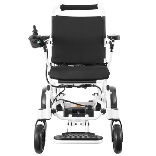 VEVOR Electric Wheelchair for Adults Seniors, 300 lbs Weight Capacity, 17.7 in Width Lightweight Foldable Motorized Power Wheelchairs, 20Ah battery All Terrain Aluminum Alloy Chair