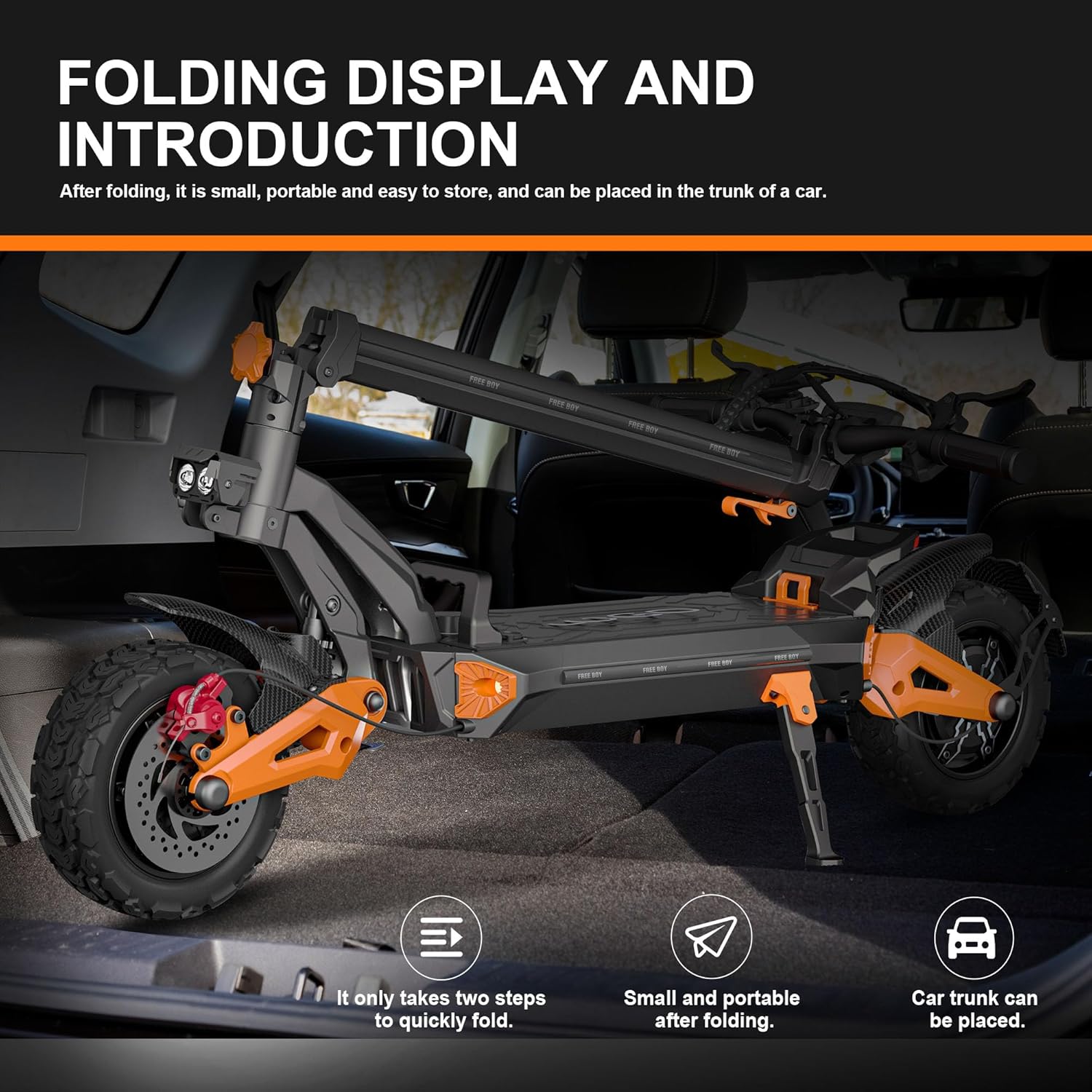 Electric Scooter for Adults Commuting Electric Scooter Up to 50 MPH, Foldable E-Scooter w/ 3600W Motors 60V/30AH Battery with 11 Inches Off Road Tires, Max Load 400LBS, 50 Miles Range