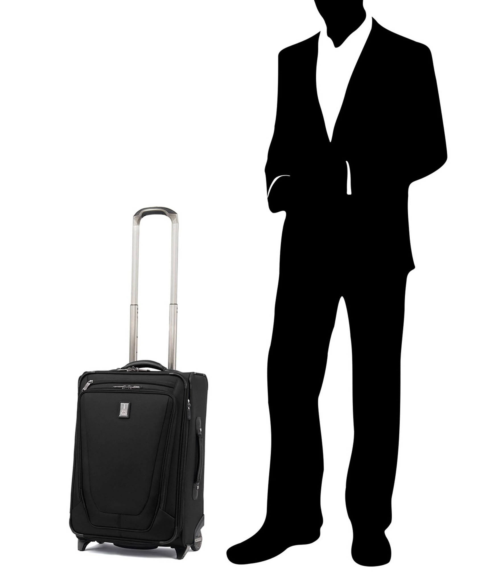 Travelpro Crew 11 Expandable Rolling Suitcase with USB Charging Port - 22x22 - Black