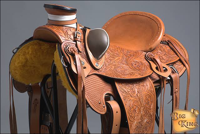 Hilason 16 in Western Horse Wade Saddle Leather Ranch Roping Oiled