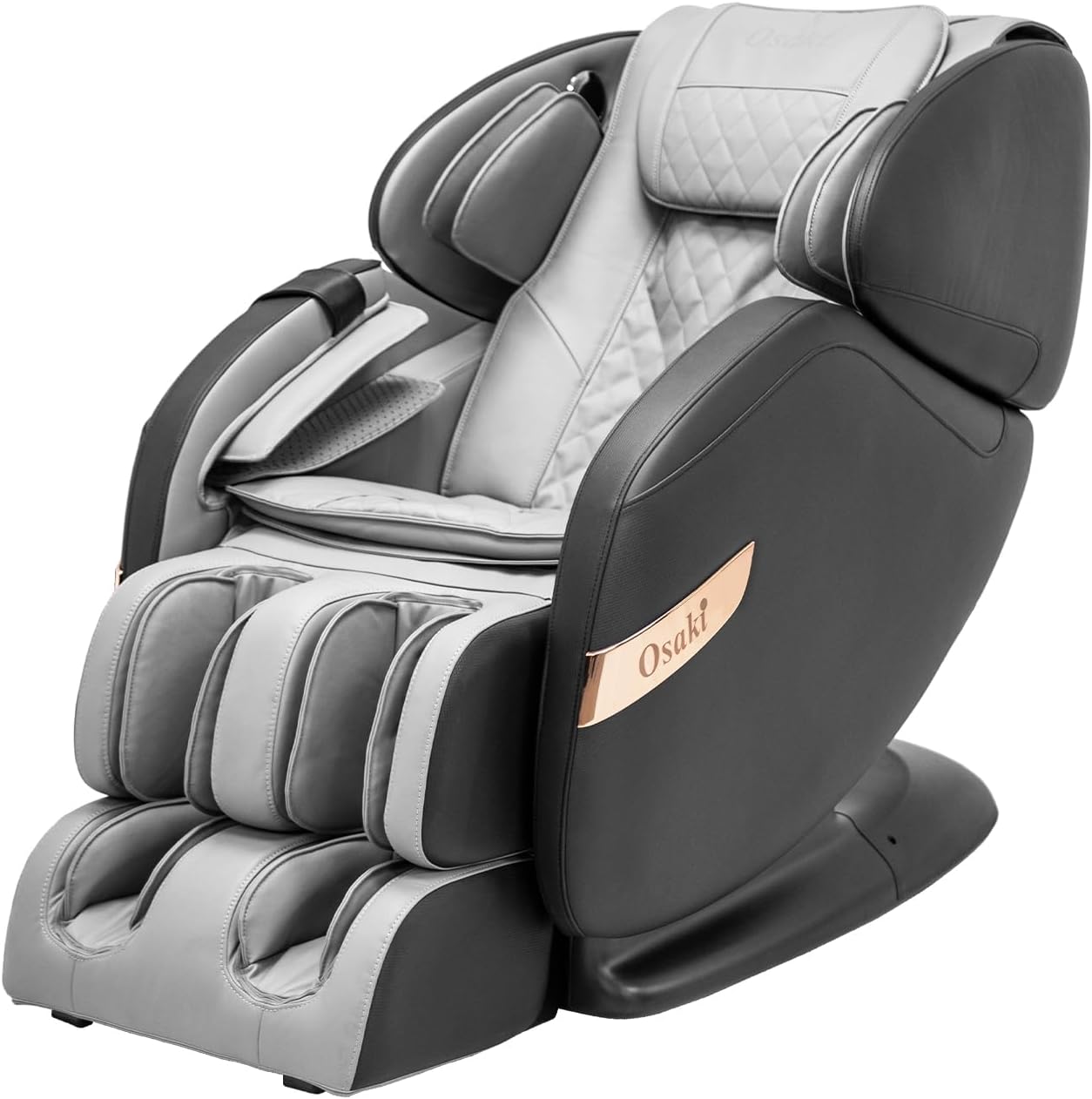 Osaki OS-Champ | Black & Gray | 2D SL-Track Full Body Massage Chair | Zero Gravity | Lumbar Heating | Foot & Calf | Auto Mode | Full Air Bag Compression | Bluetooth Speaker | Space Saving