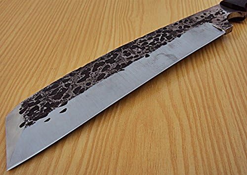 REG-Q-540- Custom Handmade Hi Carbon Steel(1095) Full Tang 13.3 Inches Nakiri Knife.