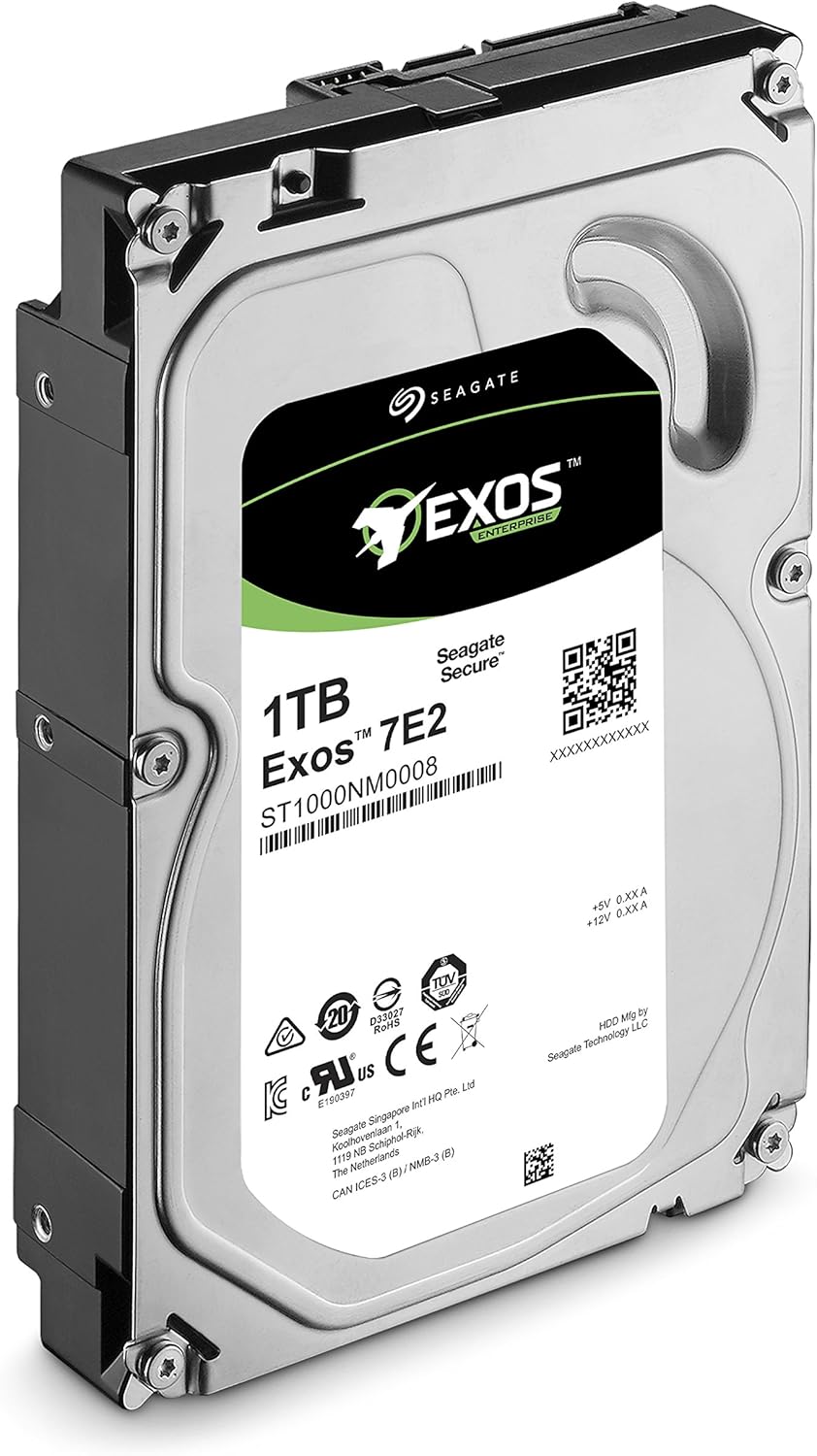 Seagate Exos 7E2 1TB SATA 6Gb/s 128MB Cache 3.5-Inch Enterprise Hard Drive (ST1000NM0008)
