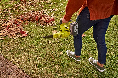 Ryobi OBL1820S ONE+ Cordless Blower, Air Speed (Zero Tool), 241 km/h, 18 V, Hyper Green and Grey