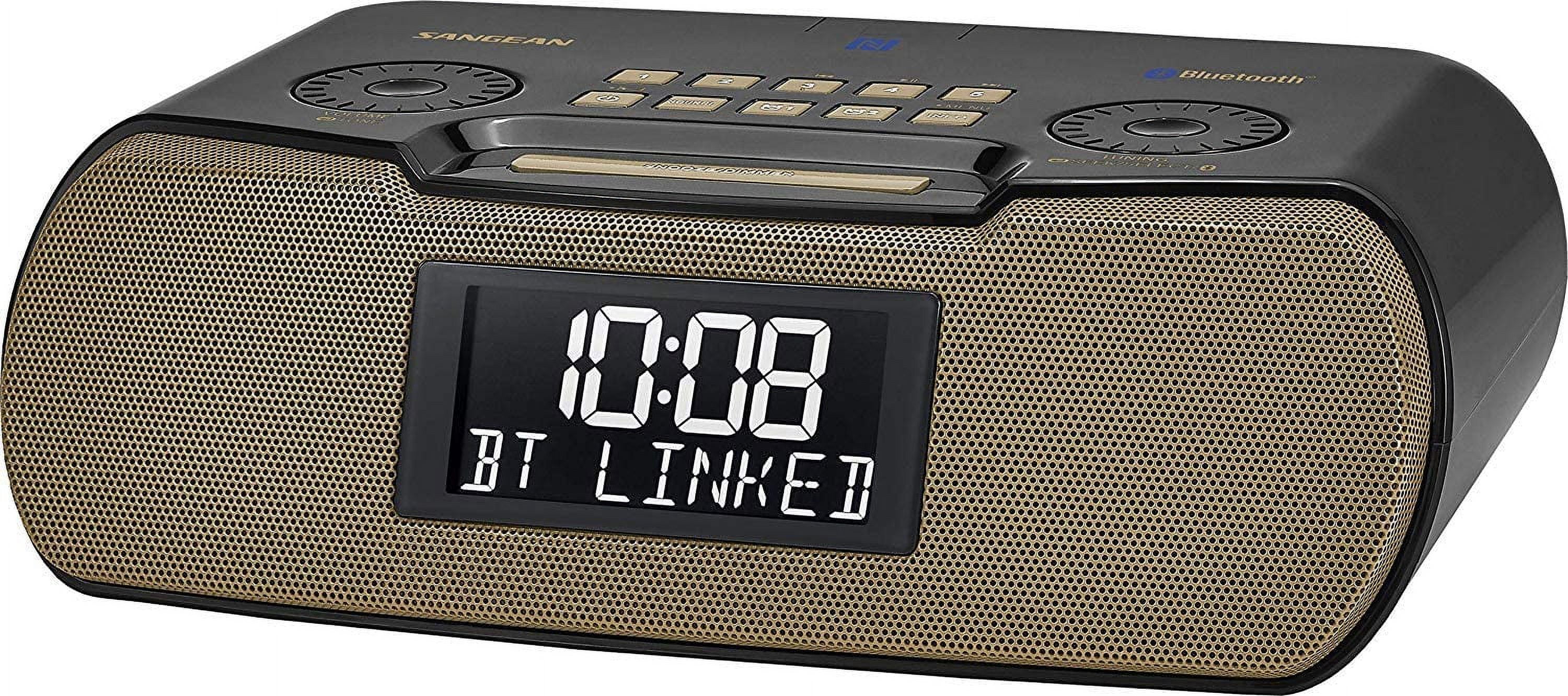 Sangean RCR-20 Digital AM/FM-RDS/Bluetooth Clock Radio with USB Charger