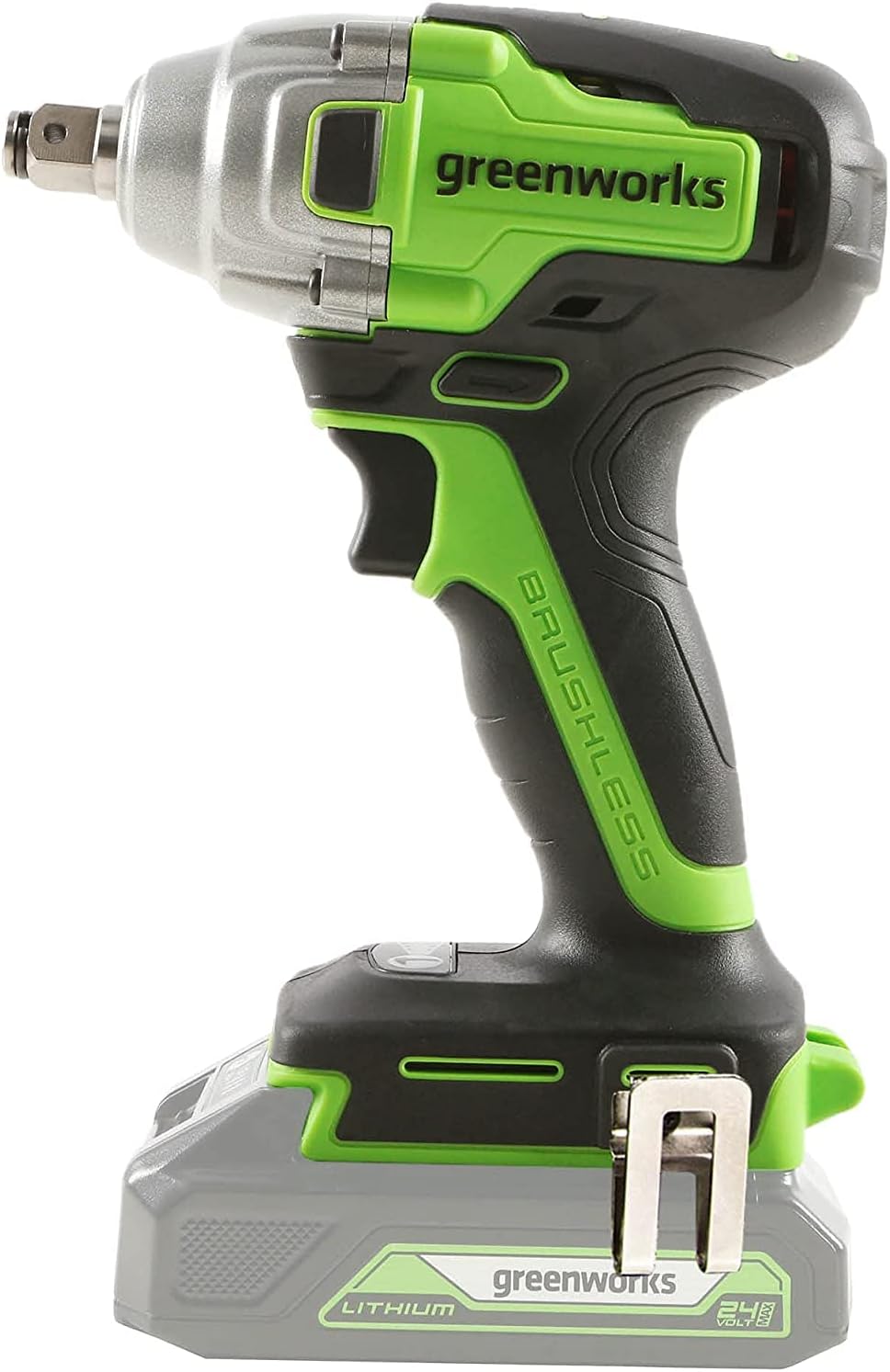 Greenworks 24V Cordless Impact Wrench with 4.0Ah Battery & Charger, 1/2 Inch 300 ft-lbs Brushless Impact Wrench Kit, Variable Speed for Home & Car