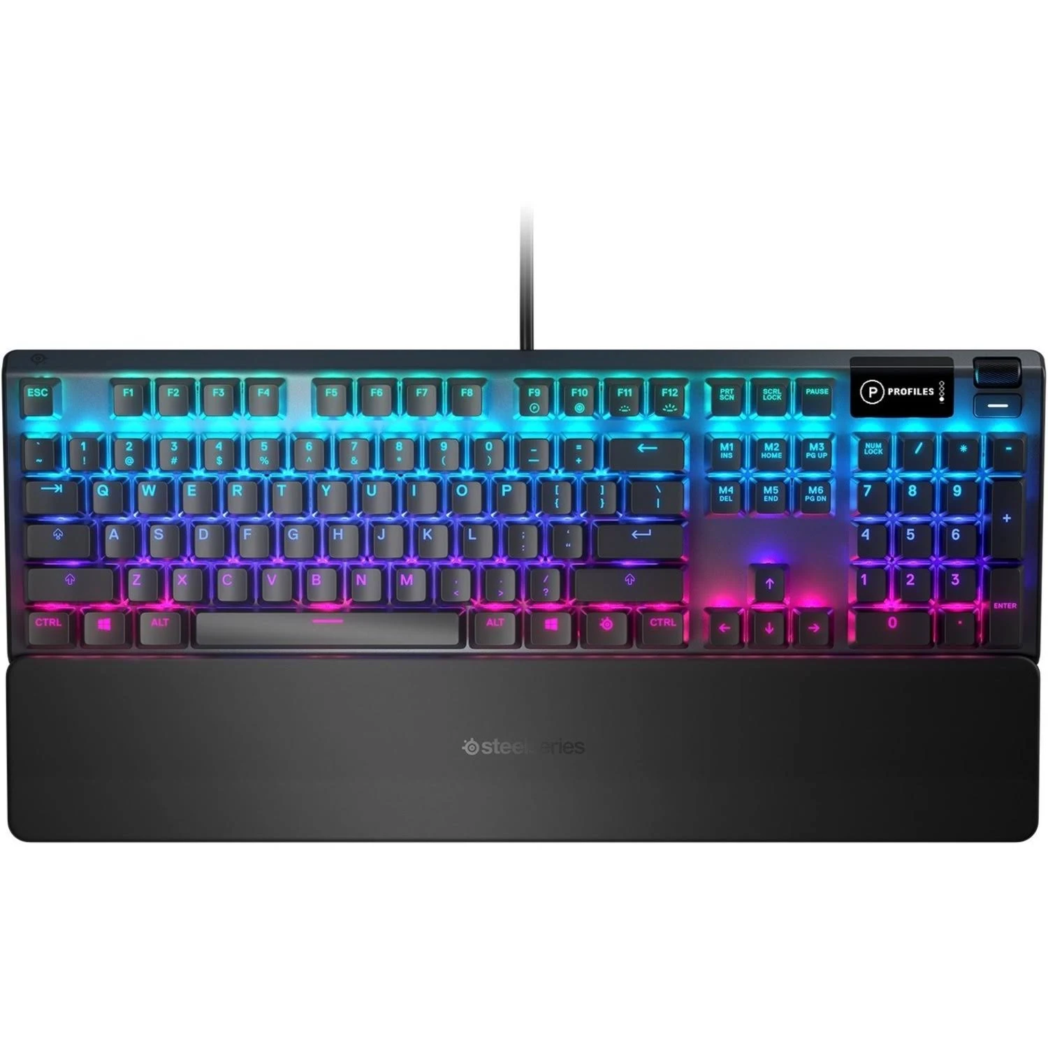 SteelSeries - Apex 5 Wired Gaming Hybrid Mechanical Blue Switch Keyboard with RGB Back Lighting - Black