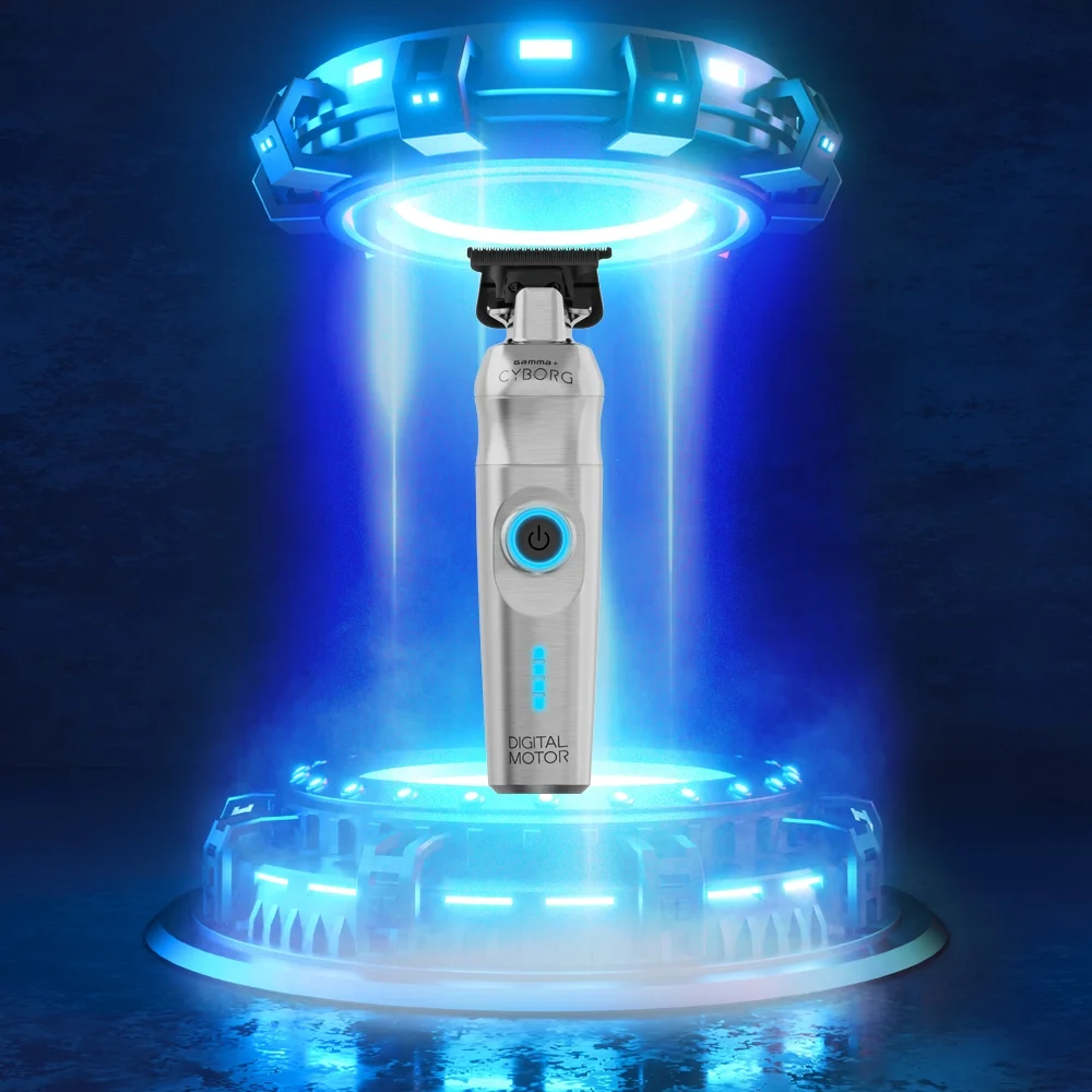 GAMMA+ Cyborg Professional Metal Hair Trimmer with Digital Brushless Motor