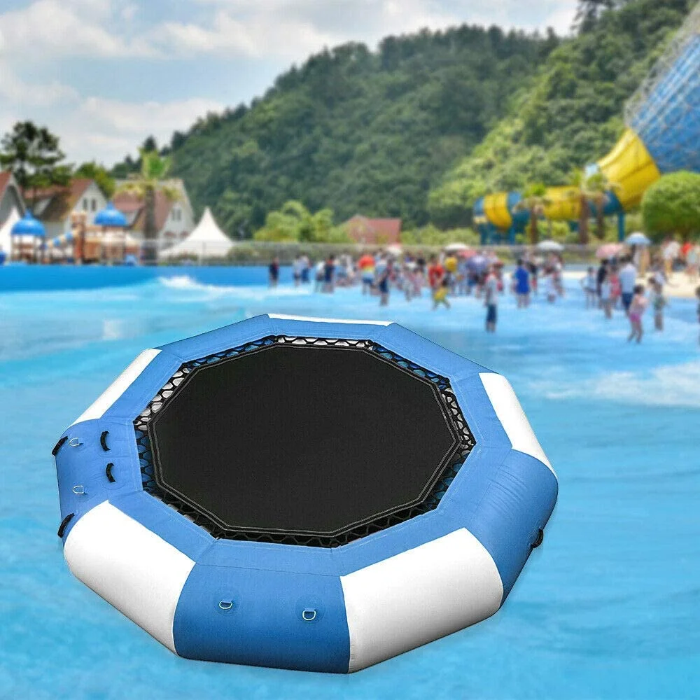 TFCFL 17Ft Inflatable Water Trampoline Floating Bouncing Water Bouncer Lake Pool