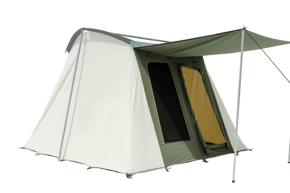 Family Cabin Tents | Cotton Canvas | Basic 10x10 | Camping u0026 Glamping Brown