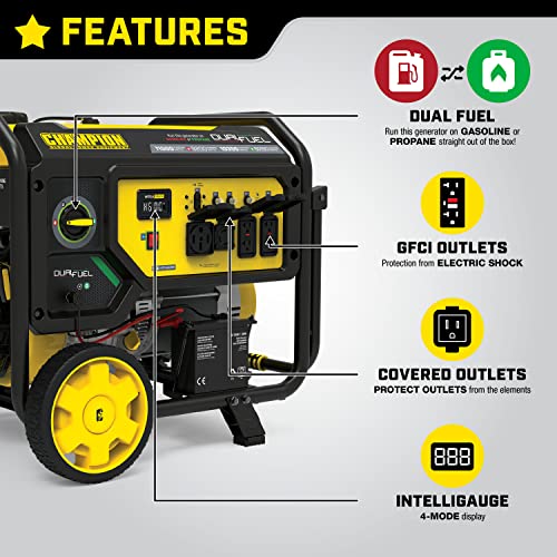 Champion Power Equipment 15,000-Watt MKE Series Portable Generator with Electric Start and CO Shield