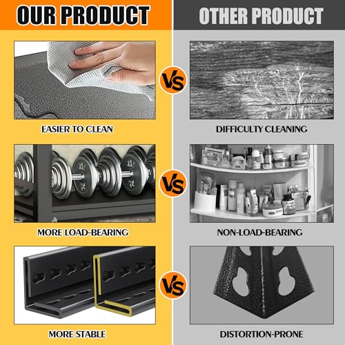 72"H|48"W Garage Shelving Unit and Storage-Easy Assembly Metal Shelves 5-Tier Rack|with Wheels Adjustable Shelf|Steel Rust-Resistant Shelves for Industrial,Warehouse,Basement,Workshop Organization