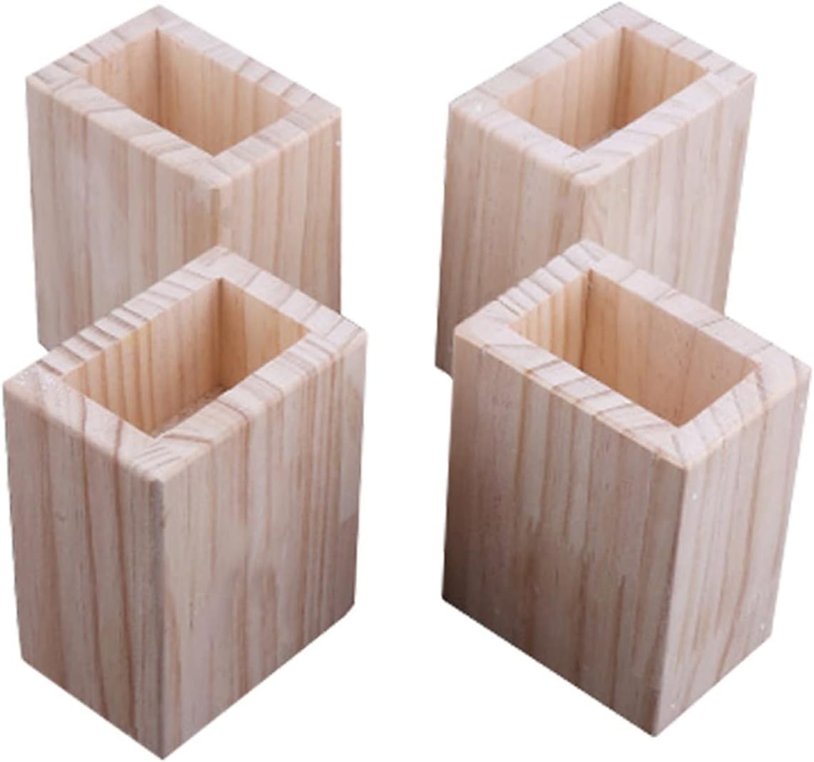 4 Pcs Concave Solid Wood Block Furniture Legs, Bed Riser, Table Riser, Riser Furniture Leg Lifters for Cabinet Legs, Sofa Leg, Table Legs, Desk, Bed(Color:55,Size:5cm/1.97in)