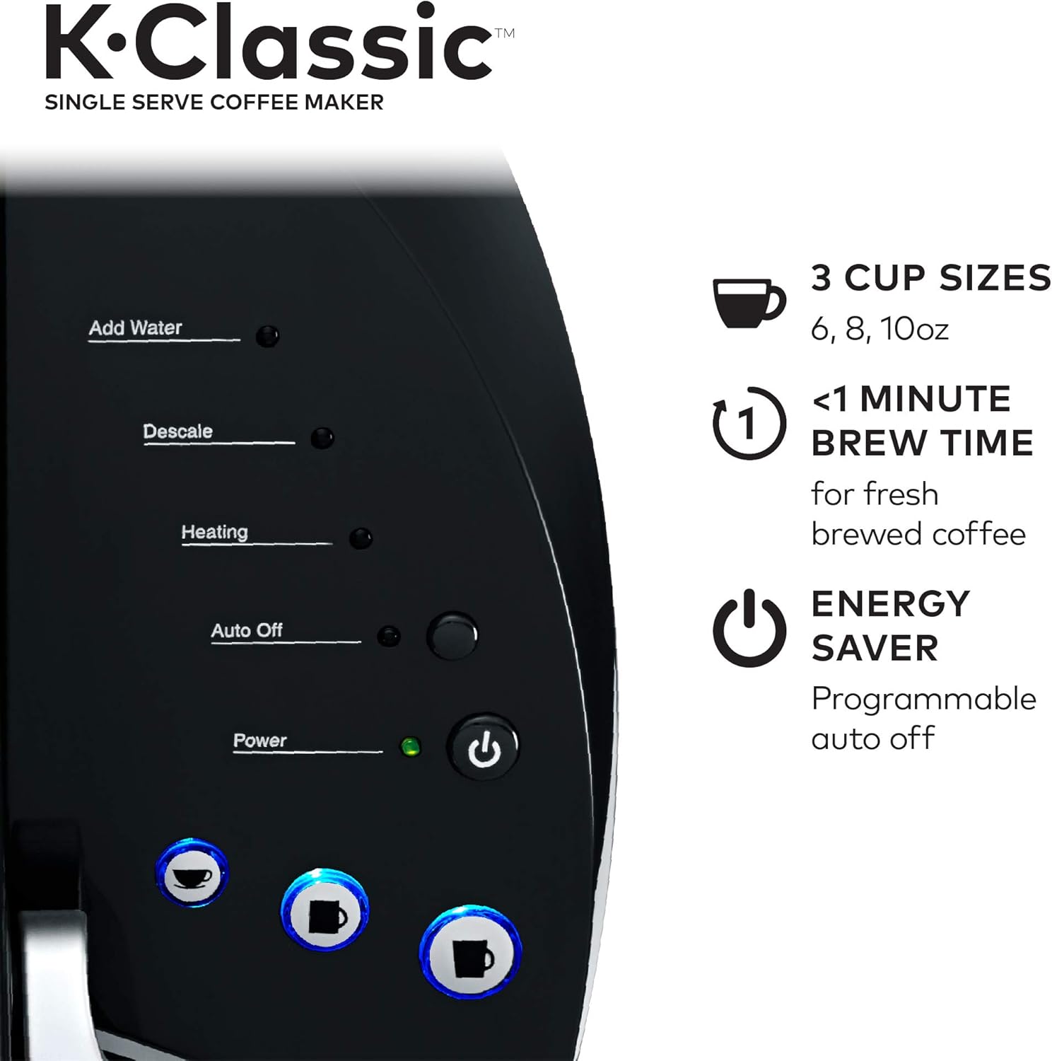 Keurig K-Classic Single Serve Coffee Maker with Eight O'Clock The Original Medium Roast, 32 K-Cup Pods