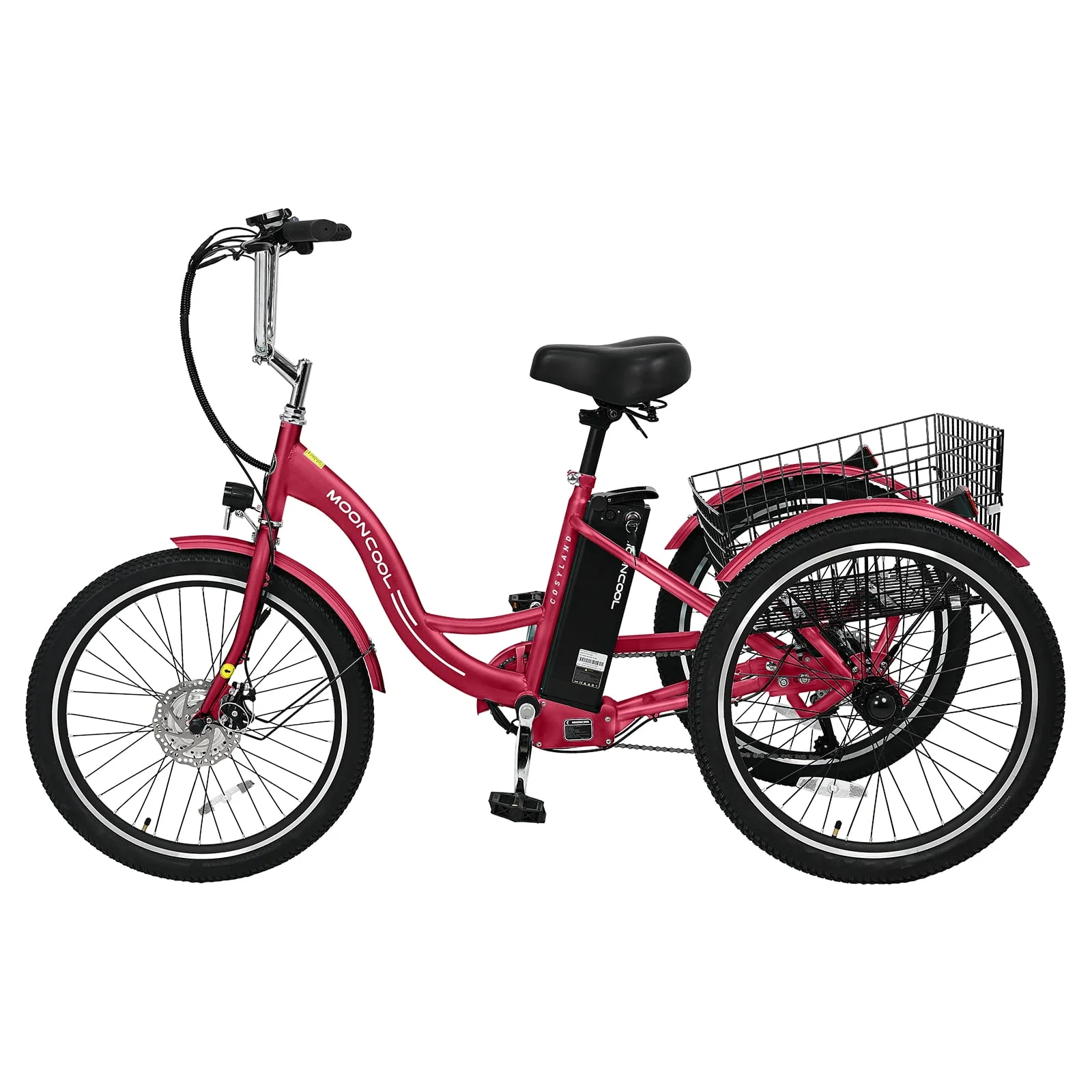 Lilypelle Adult Electric Tricycles,3 Wheel Electric Bike,15.5 Mph Electric Trikes for Seniors,7-Speed & 4 Adjustable Riding Modes Electric Tricycle With Removable Lithium Battery