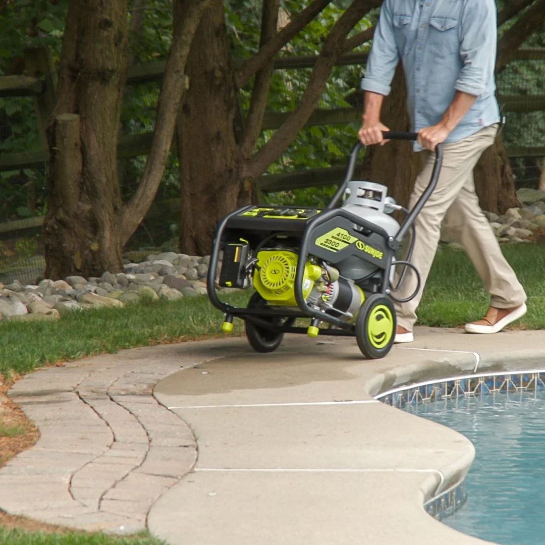 Power Joe 4100-Watt/3300-Watt Portable Propane Generator W/ Cover, 2.0-Ah Battery & Charger