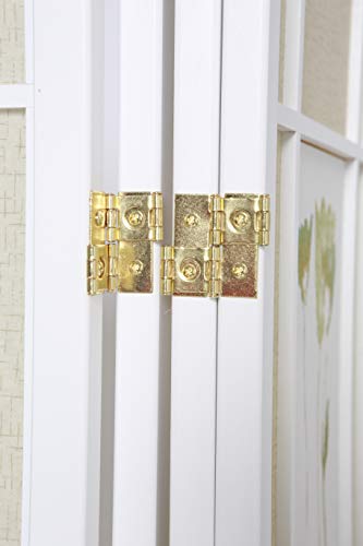 Legacy Decor 3 Panel Room Divider Privacy Screen Botanical Floral Accented Black 71” Tall