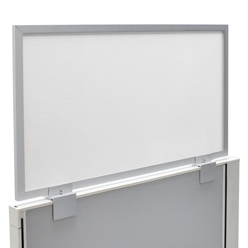Privacy Screen & Office Panel Extender for Office Cubicles, Polycarbonate Desk Privacy Panel & Divider for Office Cubicle, 12" X 48", White